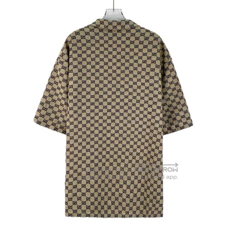Gucci Gucci Brown log jacquard full-print linen lapel single-bre Size US L / EU 52-54 / 3 - 2 Thumbnail