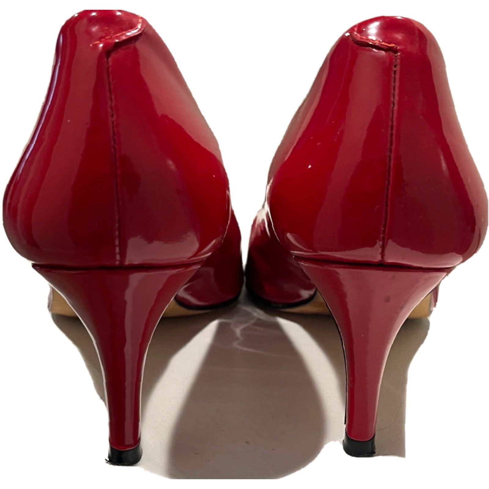 Boden VINTAGE Boden Women Heel Court Shoes Red Leather Pointed Toe Stiletto Party | US 7 Size US 7 / IT 37 - 5 Thumbnail
