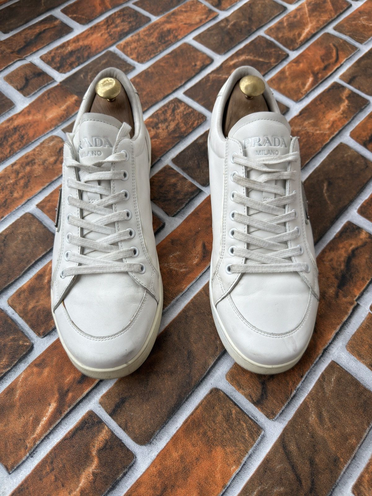 Prada ⚪️❕ downtown luxury trainers Size US 10 / EU 43 - 3 Thumbnail