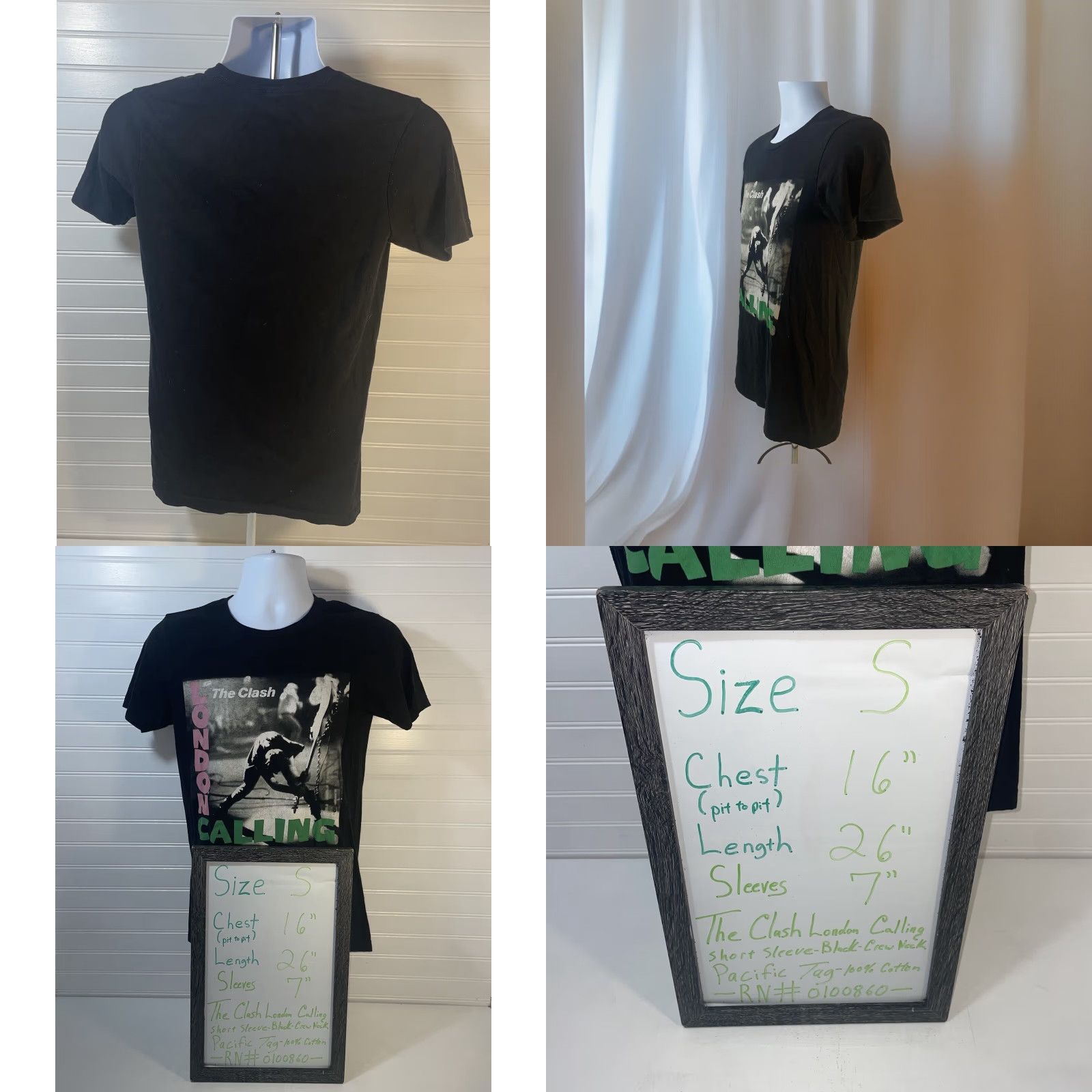 Vintage The Clash Shirt Men Small Black Short Sleeve Front Graphic Crew Size US S / EU 44-46 / 1 - 10 Thumbnail