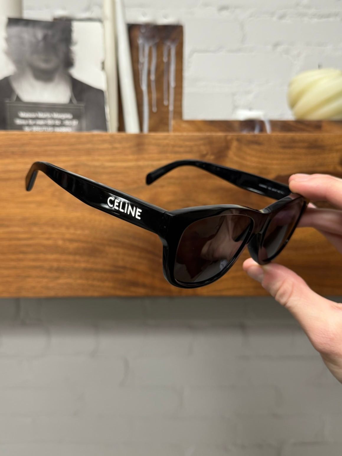 Celine Celine ‘CL40249U’ Black Wayfarer Frame Sunglasses Size ONE SIZE - 1 Thumbnail