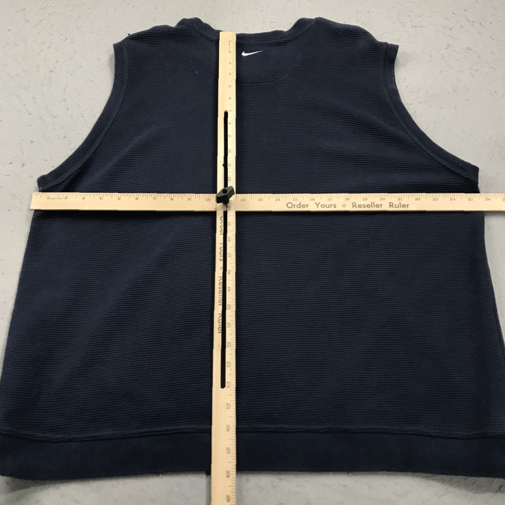 Nike VINTAGE Nike Golf Vest Mens XL Navy Blue Ribbed Cotton Blend Tiger Woods 90s Size US XL / EU 56 / 4 - 7 Thumbnail