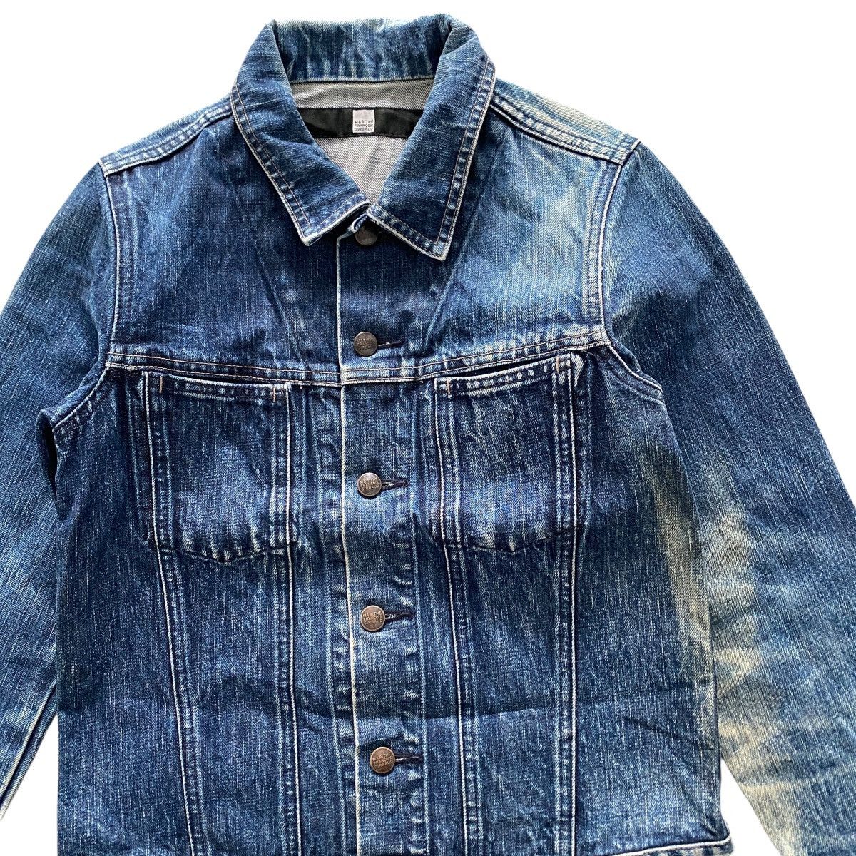 Marithe + Francois Girbaud Vintage Marithe Francois Girbaud Trucker Fadded Denim Jacket Size US S / EU 44-46 / 1 - 2 Thumbnail