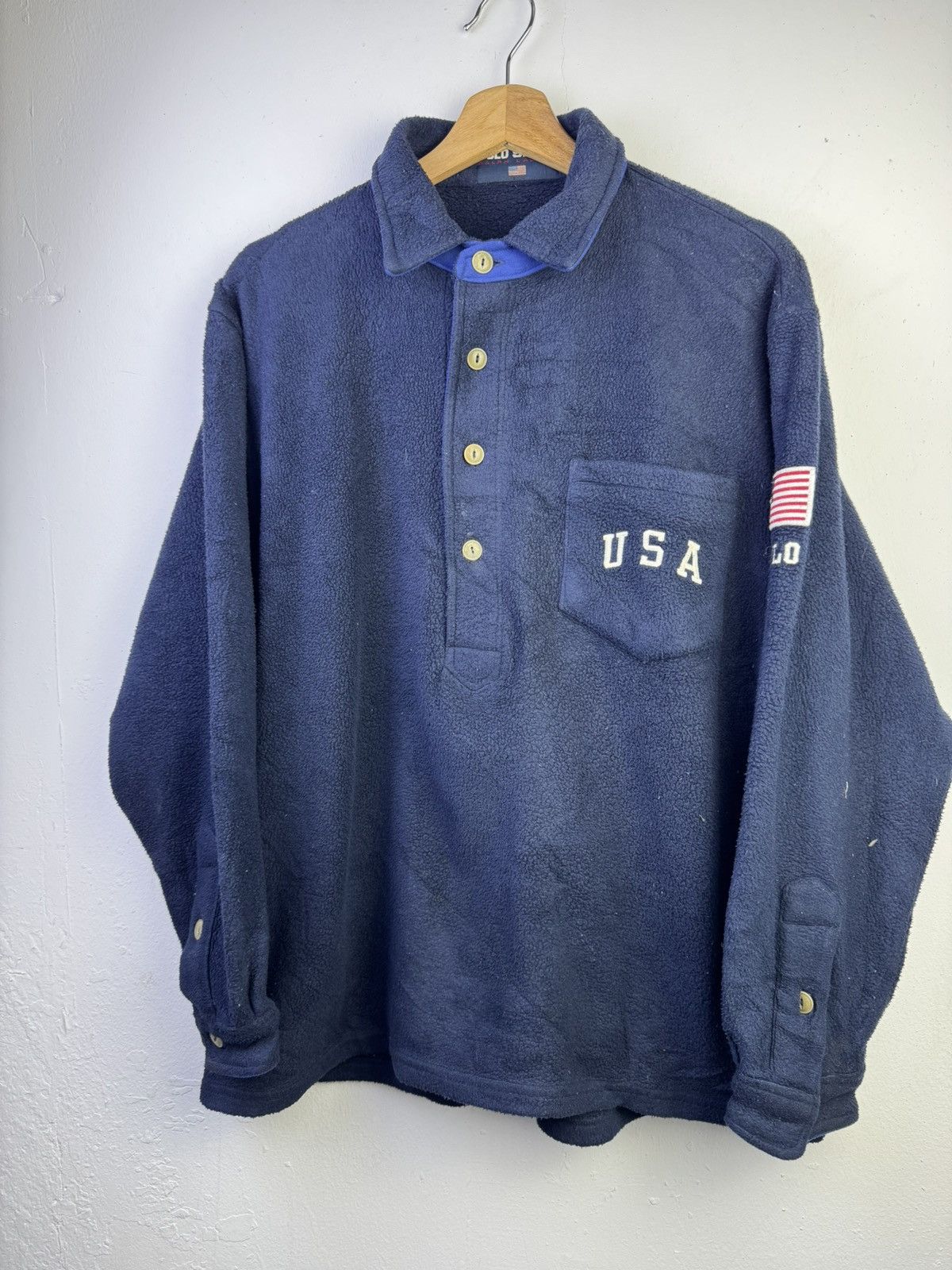 Polo Ralph Lauren vintage Polo Sport Ralph Lauren USA logo half-button fleece Size US M / EU 48-50 / 2 - 3 Thumbnail