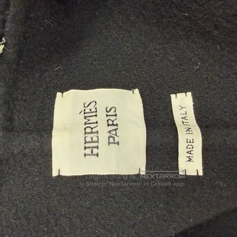 Hermes Hermes Black Lapel Cashmere Short to Mid-Length Tailored C Size XS / US 0-2 / IT 36-38 - 4 Thumbnail
