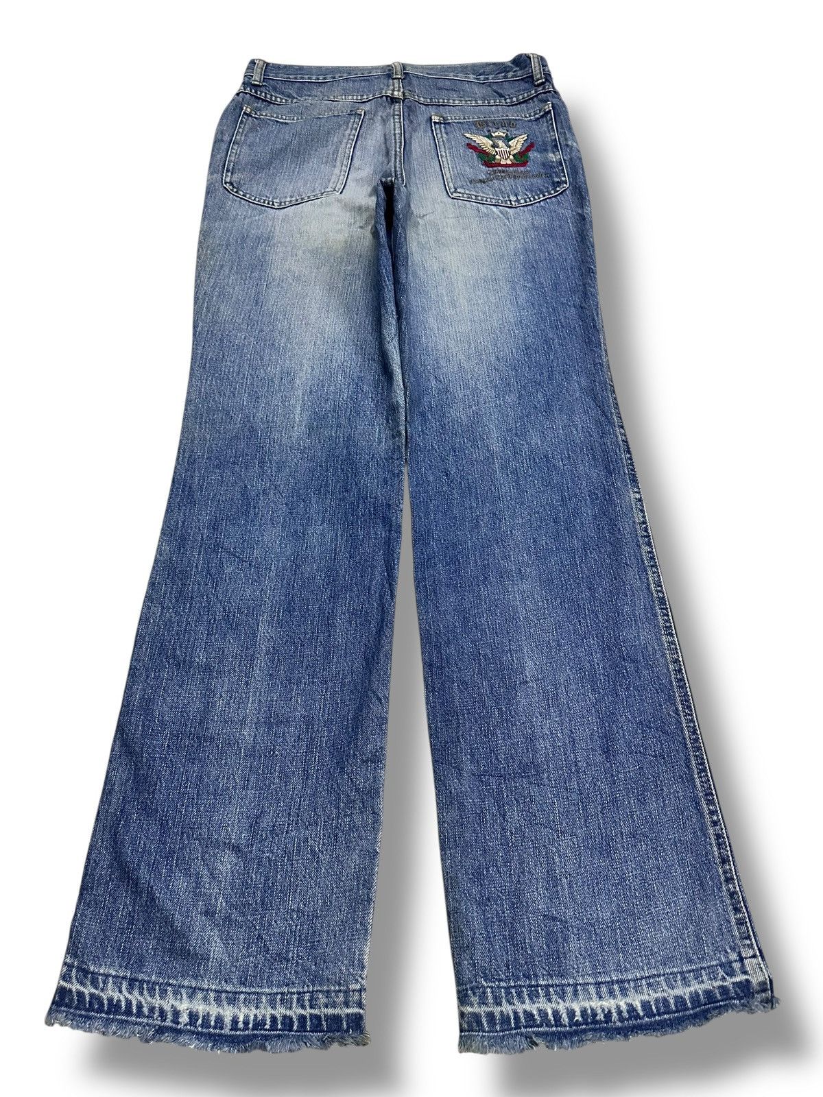 Blends Vintage Fiesta Blend Y2K Embroidered Jean American Eagle 🦅 Size US 31 - 2 Thumbnail