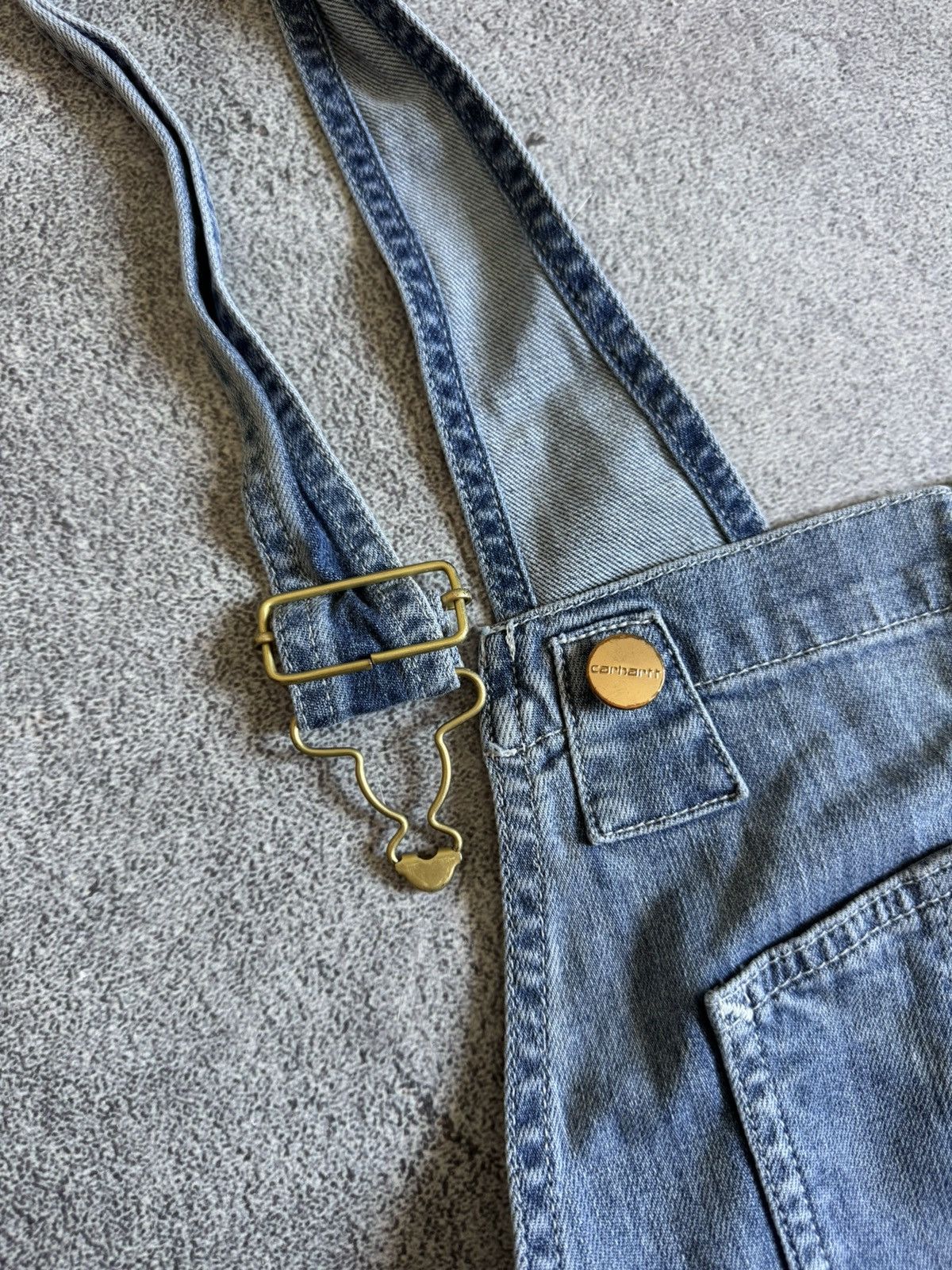 Carhartt Carhartt WIP Womens Denim Bib Overall Blue Size S Tapered Size 26" / US 2 / IT 38 - 3 Thumbnail