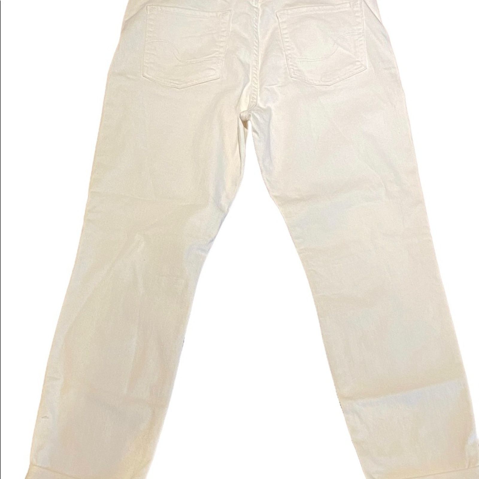 Levi's Levi’s Mid Rise Slim Cuffed White Denim Jeans Ladies 12/31 Size 31" - 2 Thumbnail