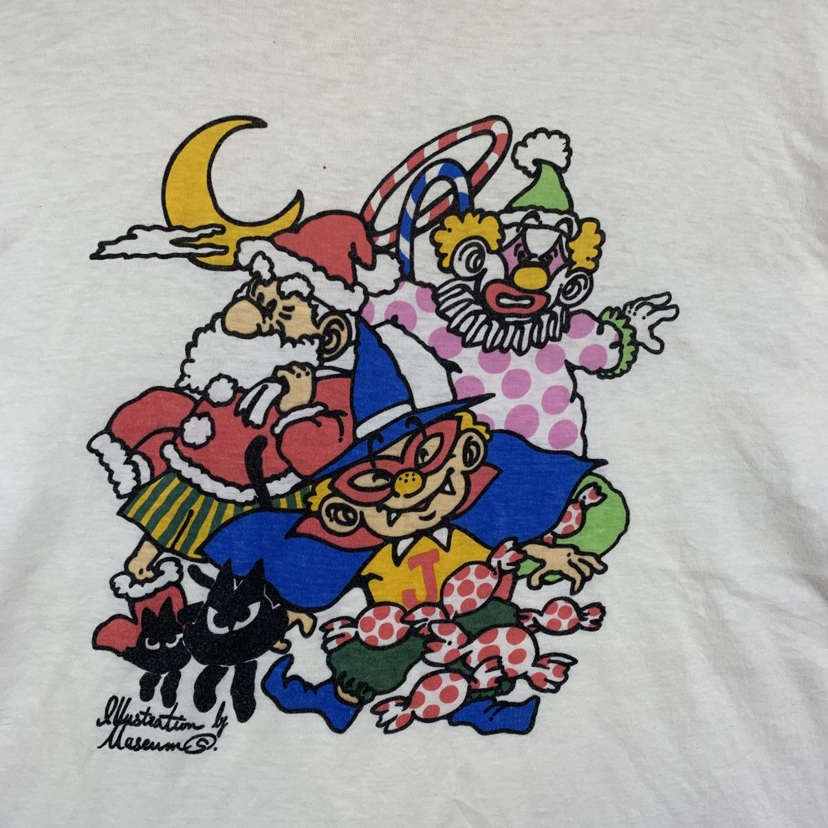 Vintage Vintage 90s BONKERS Illustration By Masenm Painting Tshirt Size US L / EU 52-54 / 3 - 4 Thumbnail