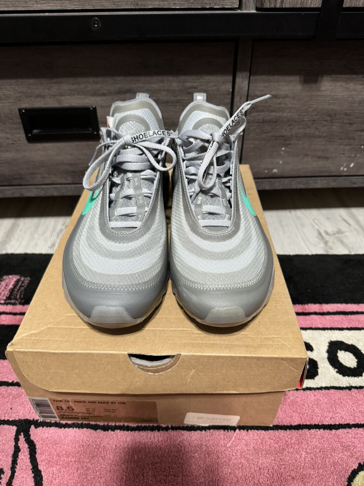 Nike × Off-White Off white Nike Air max 97 Menta Size US 8.5 / EU 41-42 - 4 Thumbnail