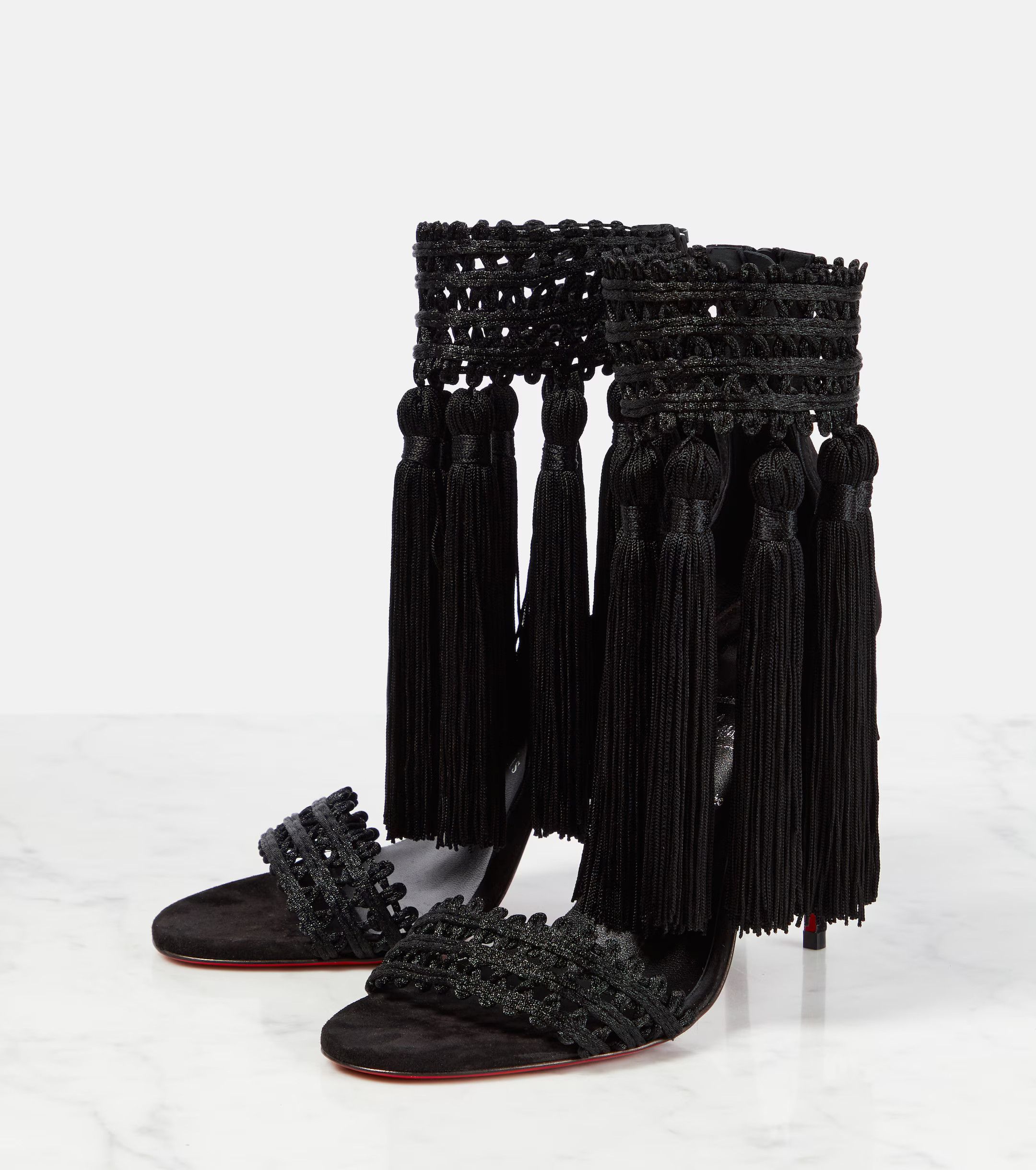Christian Louboutin o1s1wg110325 Palma 100 in Black Size US 8 / IT 38 - 4 Thumbnail