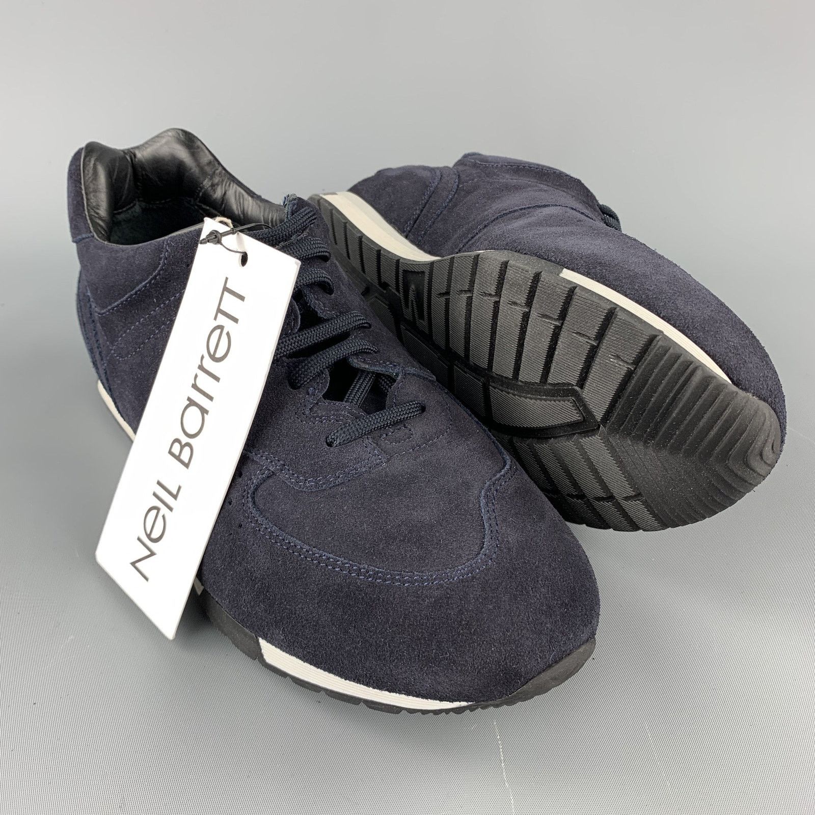 Neil Barrett NEIL BARRETT Size 10 Navy Suede Lace Up Sneakers Size US 10 / EU 43 - 3 Thumbnail
