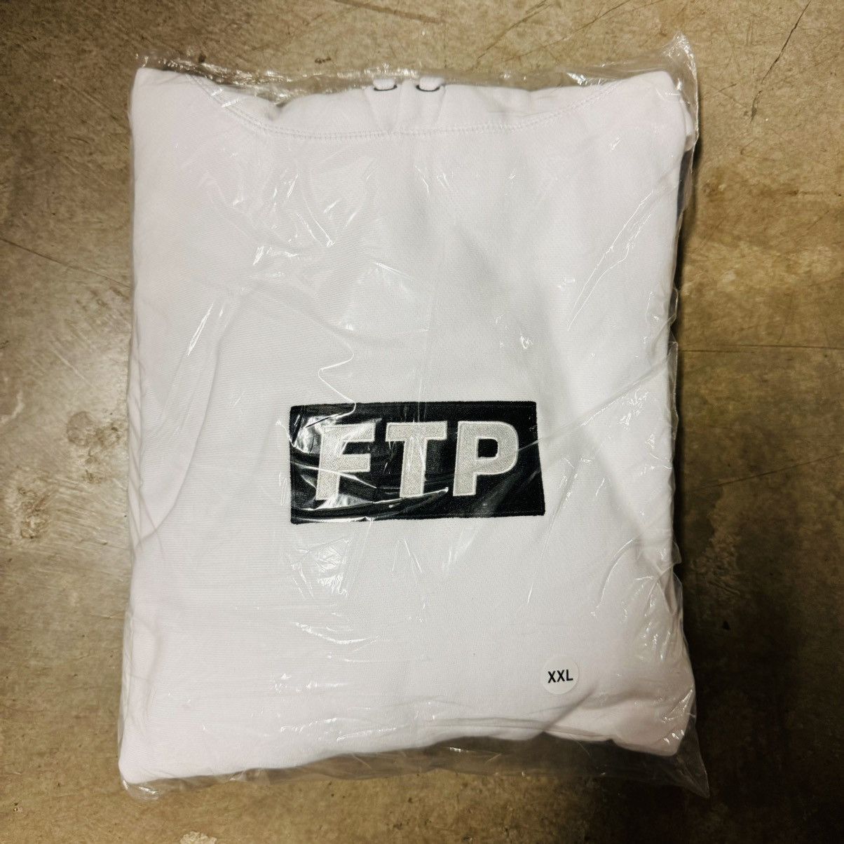 image of Fuck The Population Ftp Slap Logo Pullover Hoodie (White ), Men's (Size 2XL)