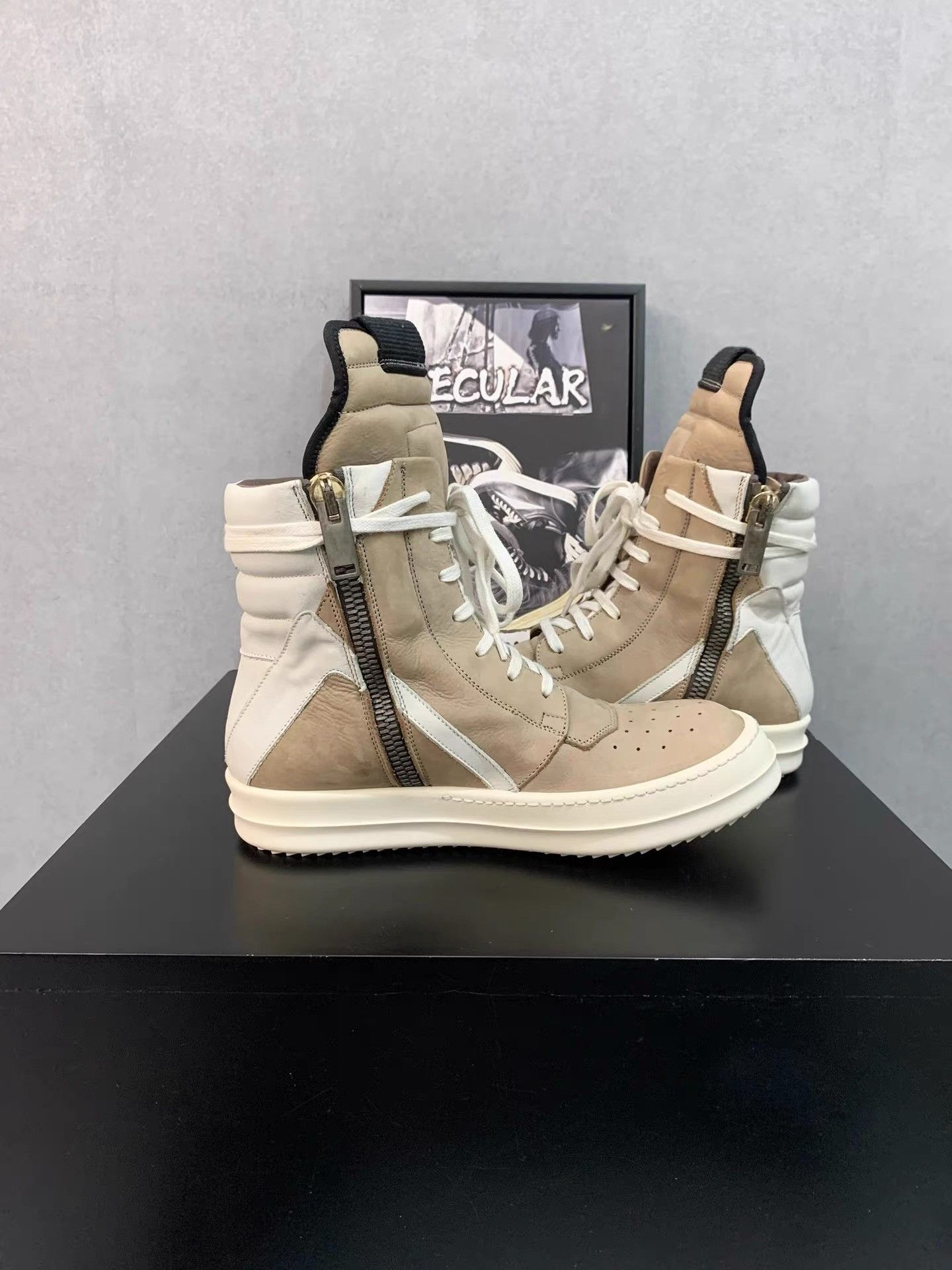 Rick Owens Rick Owens Main Line Wheat Inverted Triangle Geobasket K34 Size US 6 / IT 36 - 5 Thumbnail