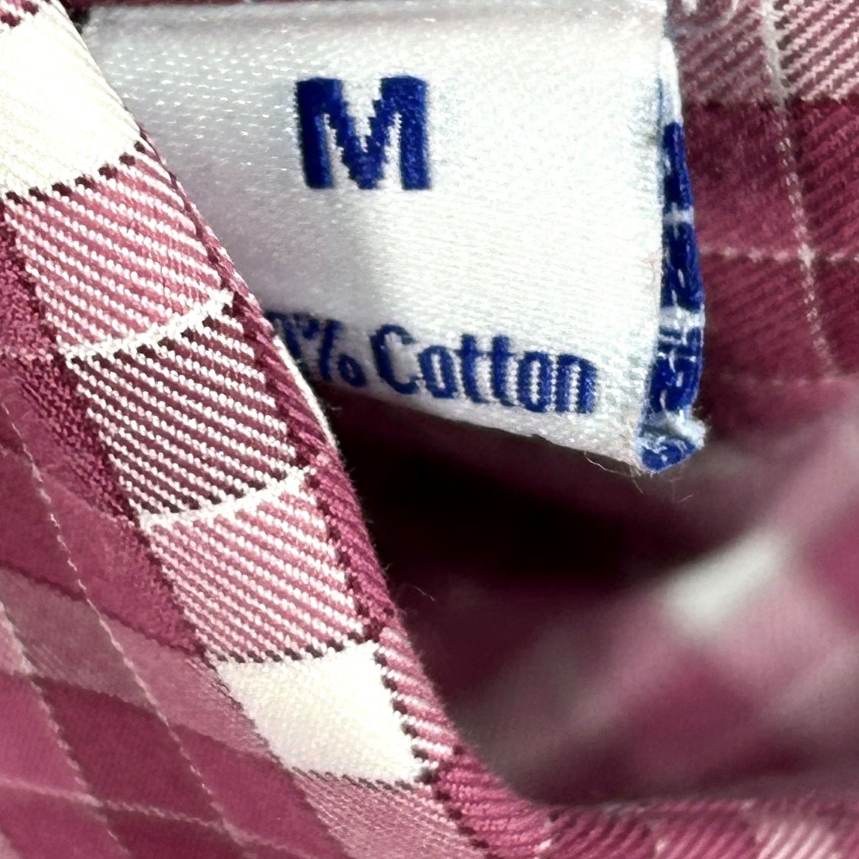David Donahue David Donahue Shirt Mens Medium Pink Gingham Dress Button-Down Long Sleeve Shirt Size 40R - 5 Thumbnail