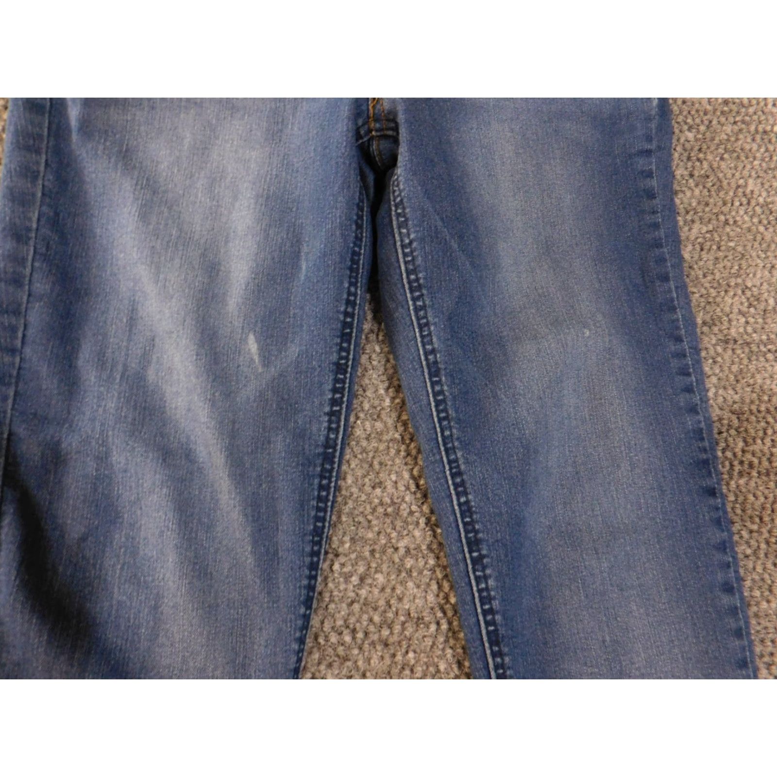 Vintage Democracy Jeans Straight Womens 8 Blue Denim Cotton Stretch Waist 30 In Regular Rise 27 In Inseam Zipper Vintage No Size 30" / US 8 / IT 44 - 3 Thumbnail