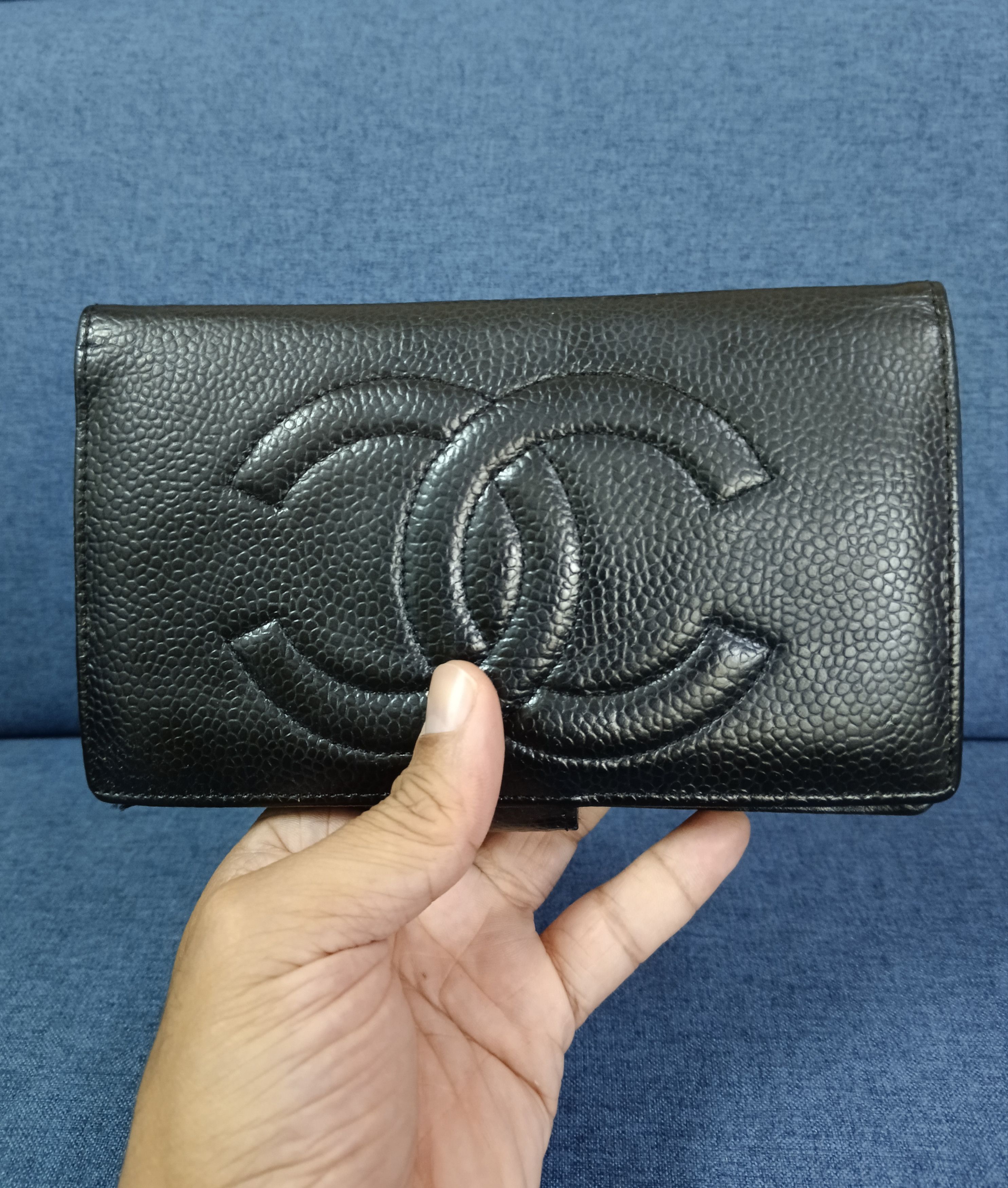 Chanel VINTAGE 90s CHANEL CC CAVIER LEATHER WALLET Size ONE SIZE - 1 Thumbnail