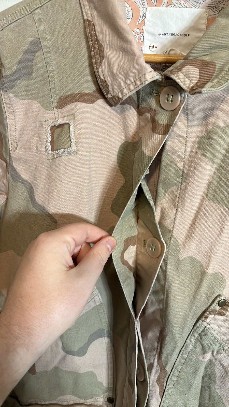 Anthropologie Anthropologie Camo Jacket Size L / US 10 / IT 46 - 3 Thumbnail