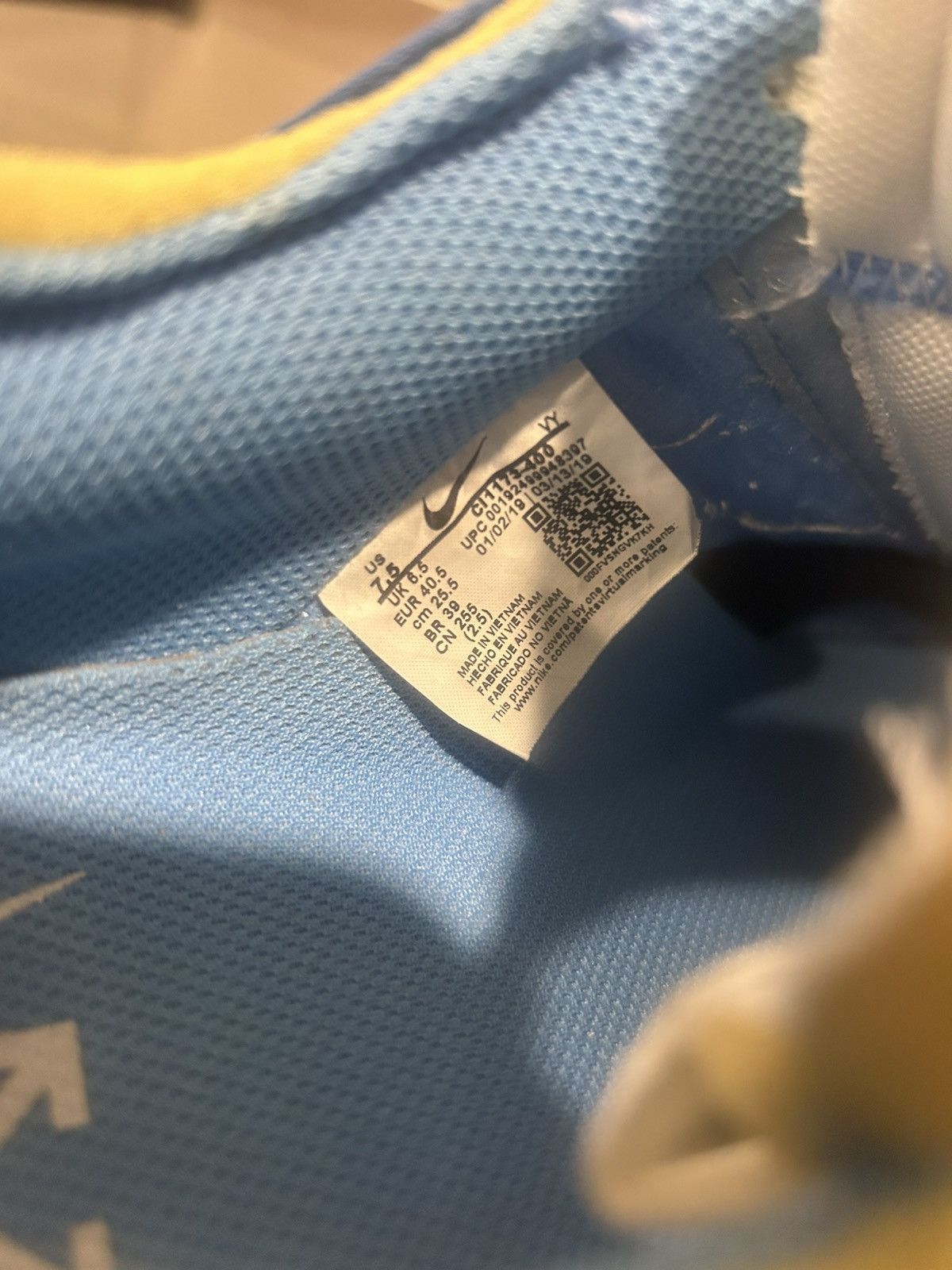 Nike × Off-White Off White Air Force 1 MCA University Blue Size US 7.5 / EU 40-41 - 9 Thumbnail