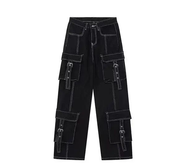 Japanese Brand Retro workwear multi-pocket wide-leg jeans Size US 32 / EU 48 - 1 Thumbnail