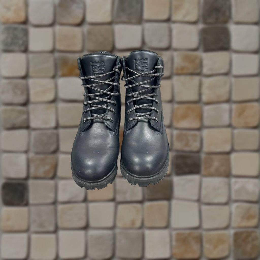 Timberland Pro Boot Women Size 10 Wide Direct Attach Soft Toe Work Black Leather Shoes