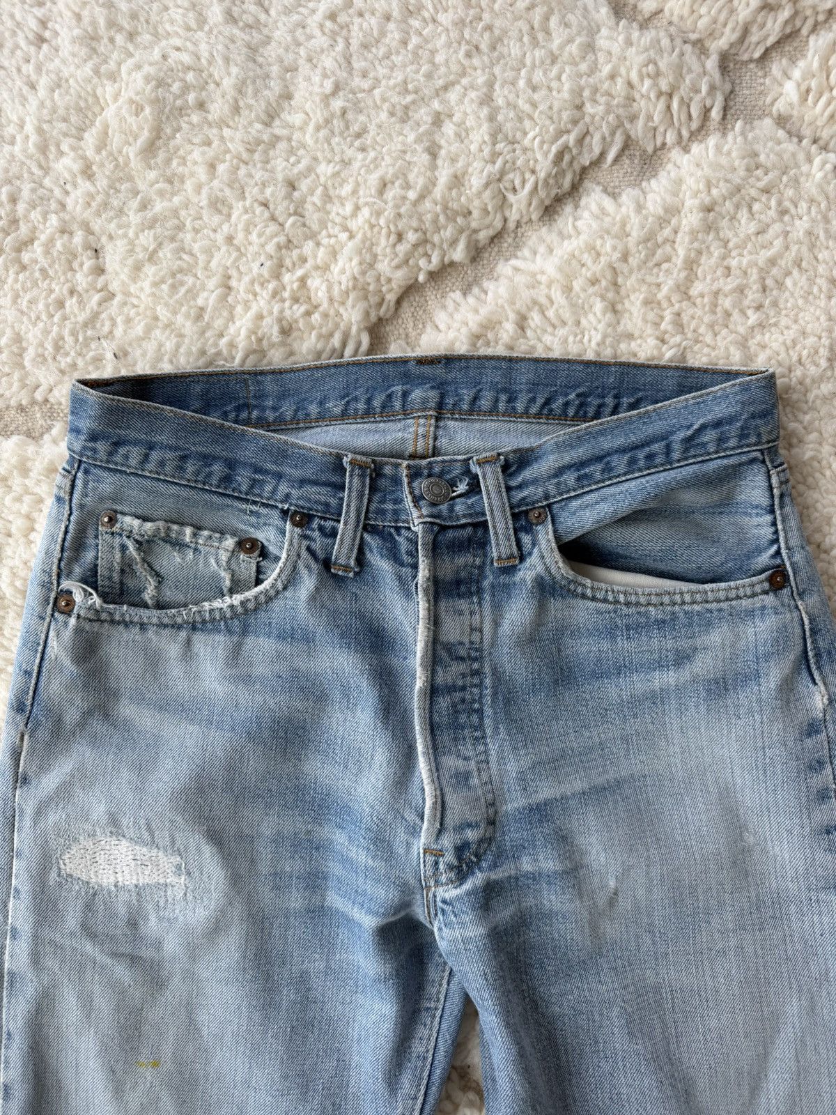 Levi's Vintage Clothing Vintage Levis 505 Repaired Size US 30 / EU 46 - 4 Thumbnail