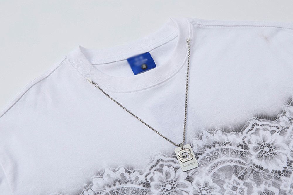 Vintage American retro men's flower print chain long-sleeved T-shirt Size US M / EU 48-50 / 2 - 3 Thumbnail