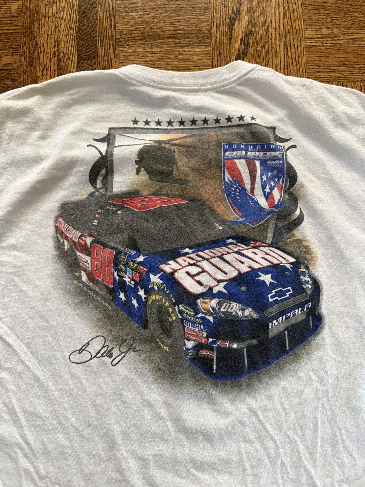NASCAR Vintage Y2K Dale Earnhardt Jr. National Guard Graphic Tee Size US L / EU 52-54 / 3 - 4 Thumbnail