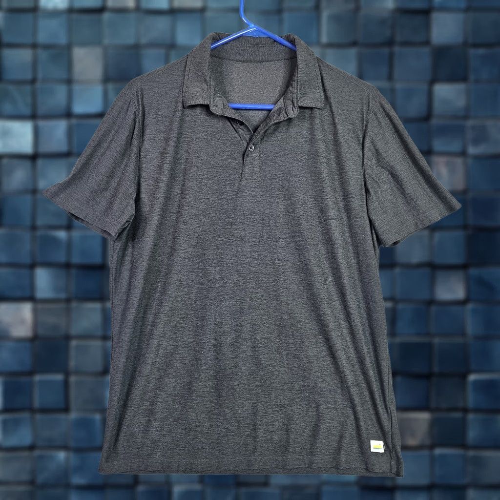 Vuori Vuori Strato Tech Polo Shirt Men M Heather Gray Short Sleeve Polo Shirt Logo Button Collared Sports Activewear Shirt Size US M / EU 48-50 / 2 - 1 Thumbnail