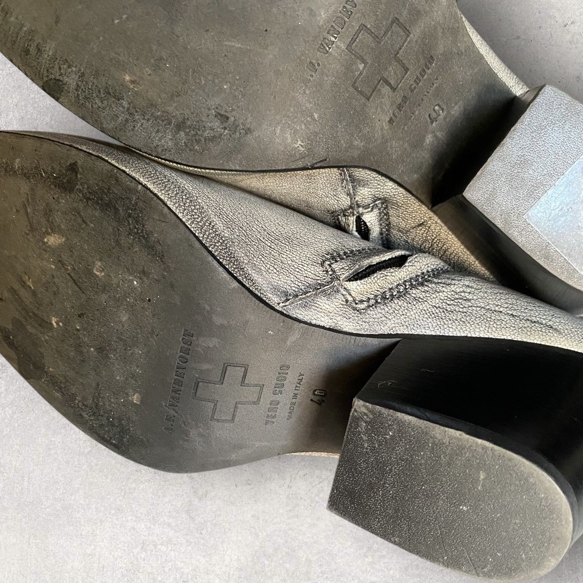 A.F. Vandevorst Side Zip Cuban Heels Boots Size US 10 / IT 40 - 6 Thumbnail