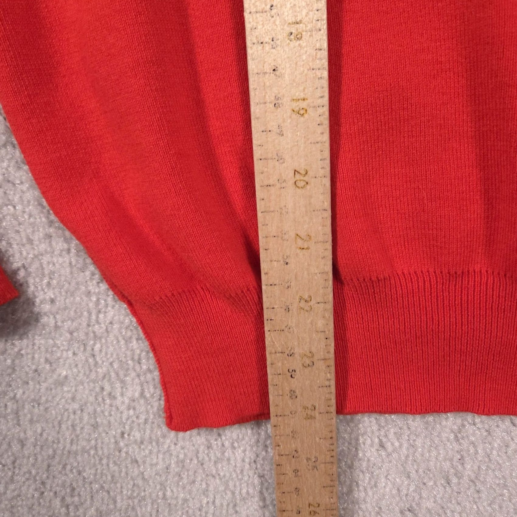 Forever 21 Forever 21 Sweater Womens Medium Red Asymmetrical Boat Neck Pullover Long Sleeve Size M / US 6-8 / IT 42-44 - 6 Thumbnail