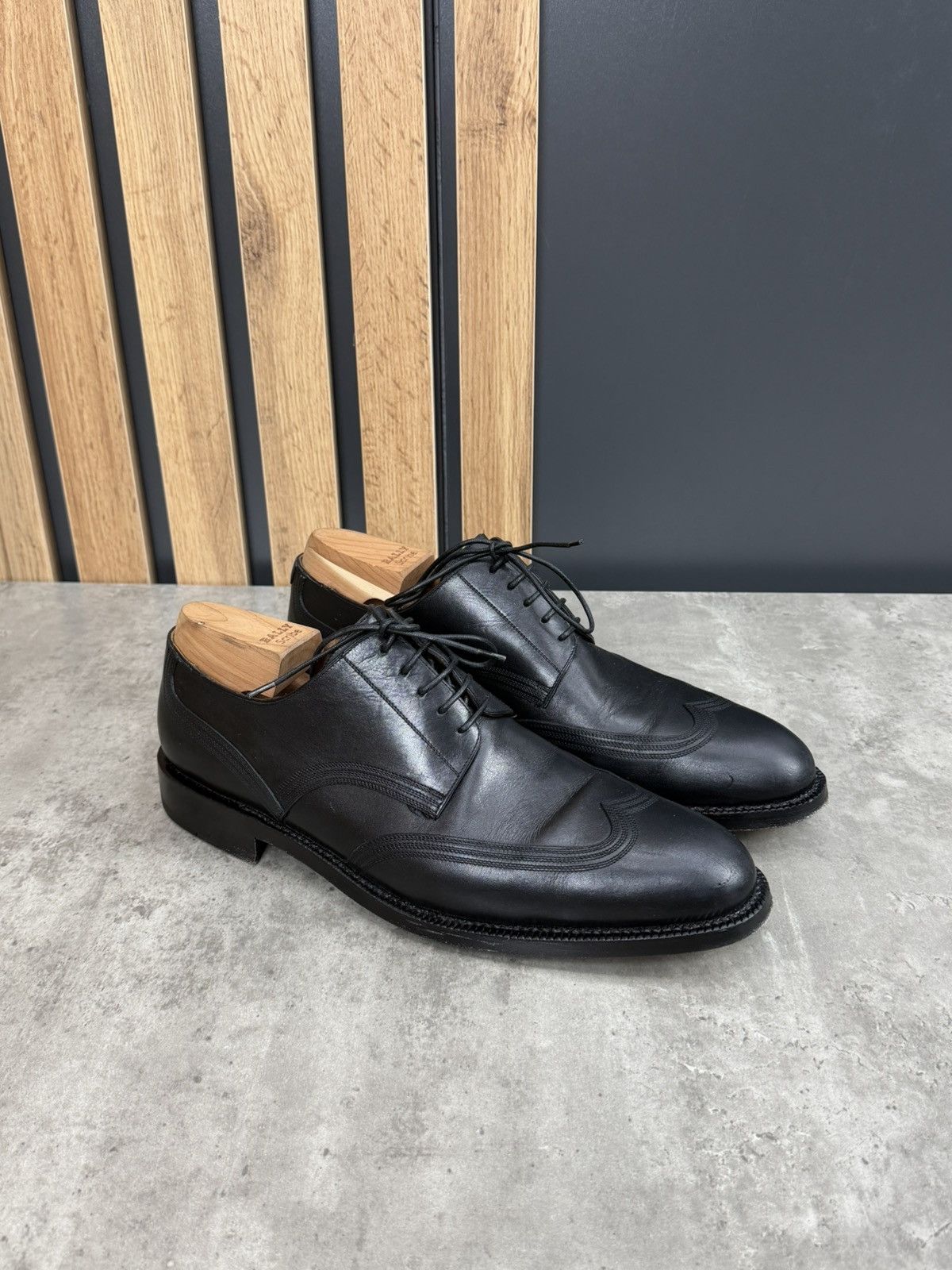Bally Bally Scribe Black Leather Derby Shoes US 10 Size US 10 / EU 43 - 4 Thumbnail