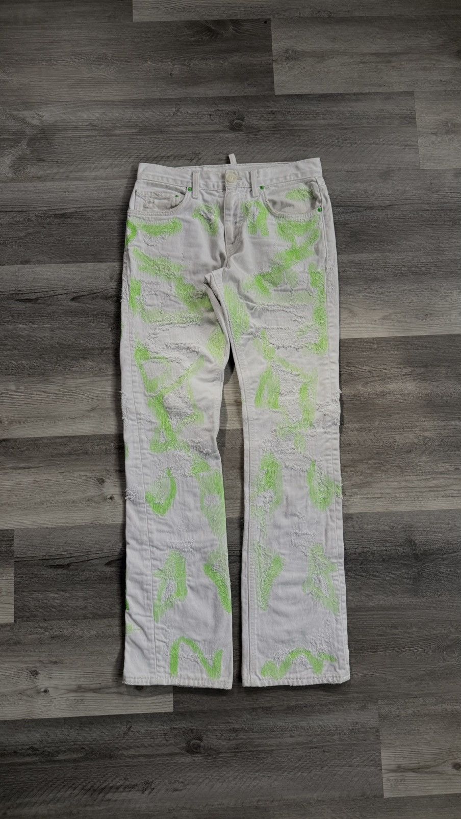 Vlone endless white green denim Size US 28 / EU 44 - 1 Thumbnail
