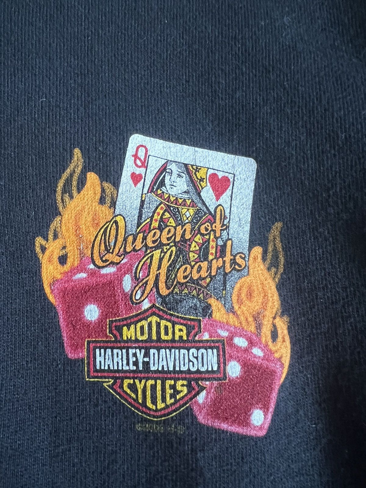 Harley Davidson × Vintage Harley Davidson Queen of Hearts zip up Size US M / EU 48-50 / 2 - 2 Thumbnail