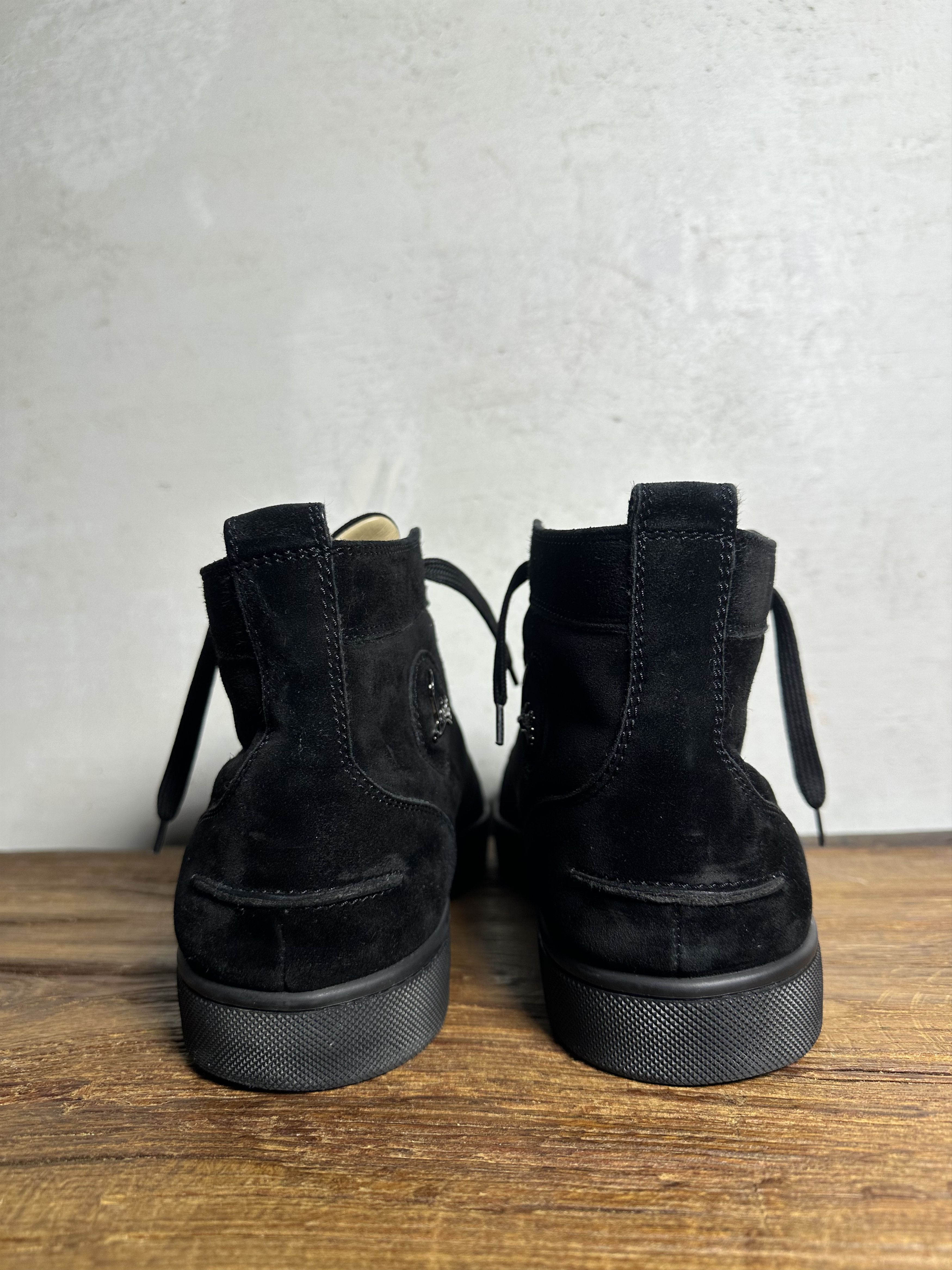 Christian Louboutin Christian Louboutin Louis Black Veau Suede High-Top Sneakers Size US 10.5 / EU 43-44 - 6 Thumbnail