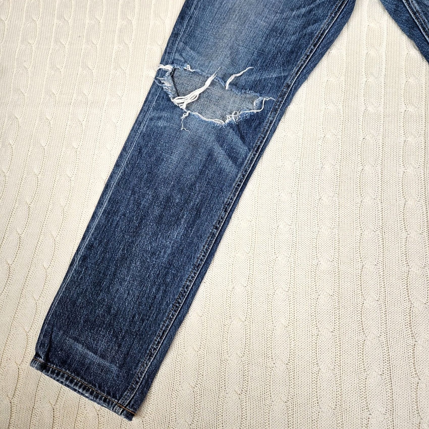Rag & Bone rag & bone Buckley Cotton Women's Boyfriend Jeans distressed Low Rise Size 24 Blue Denim Casual Medium wash 90s Vogue? Size 42" / US 20 - 4 Thumbnail