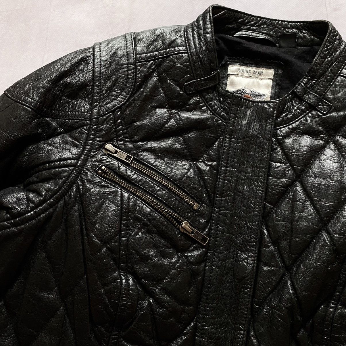 Harley Davidson × Vintage Harley Davidson Riding Gear Quilted Biker Leather Jacket Size M / US 6-8 / IT 42-44 - 3 Thumbnail