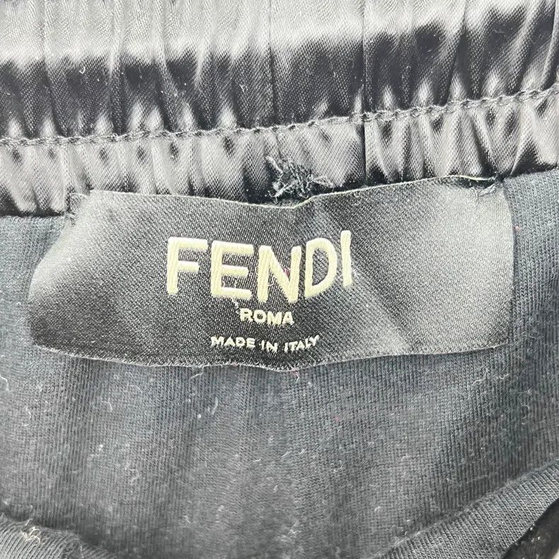 Other Fendi Black Striped Satin Drawstring Casual Trousers Size US 36 / EU 52 - 3 Thumbnail