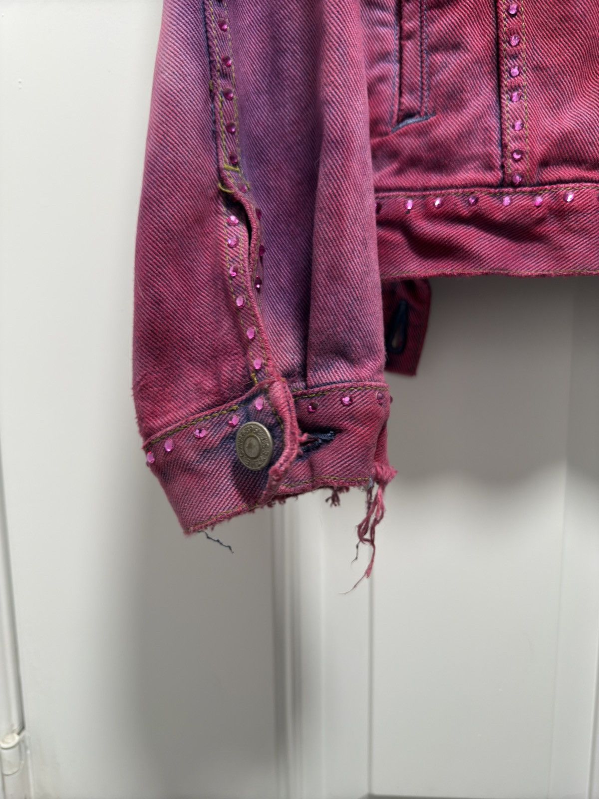 Gap Custom Dyed Swarovski Denim Jacket Size US M / EU 48-50 / 2 - 7 Thumbnail