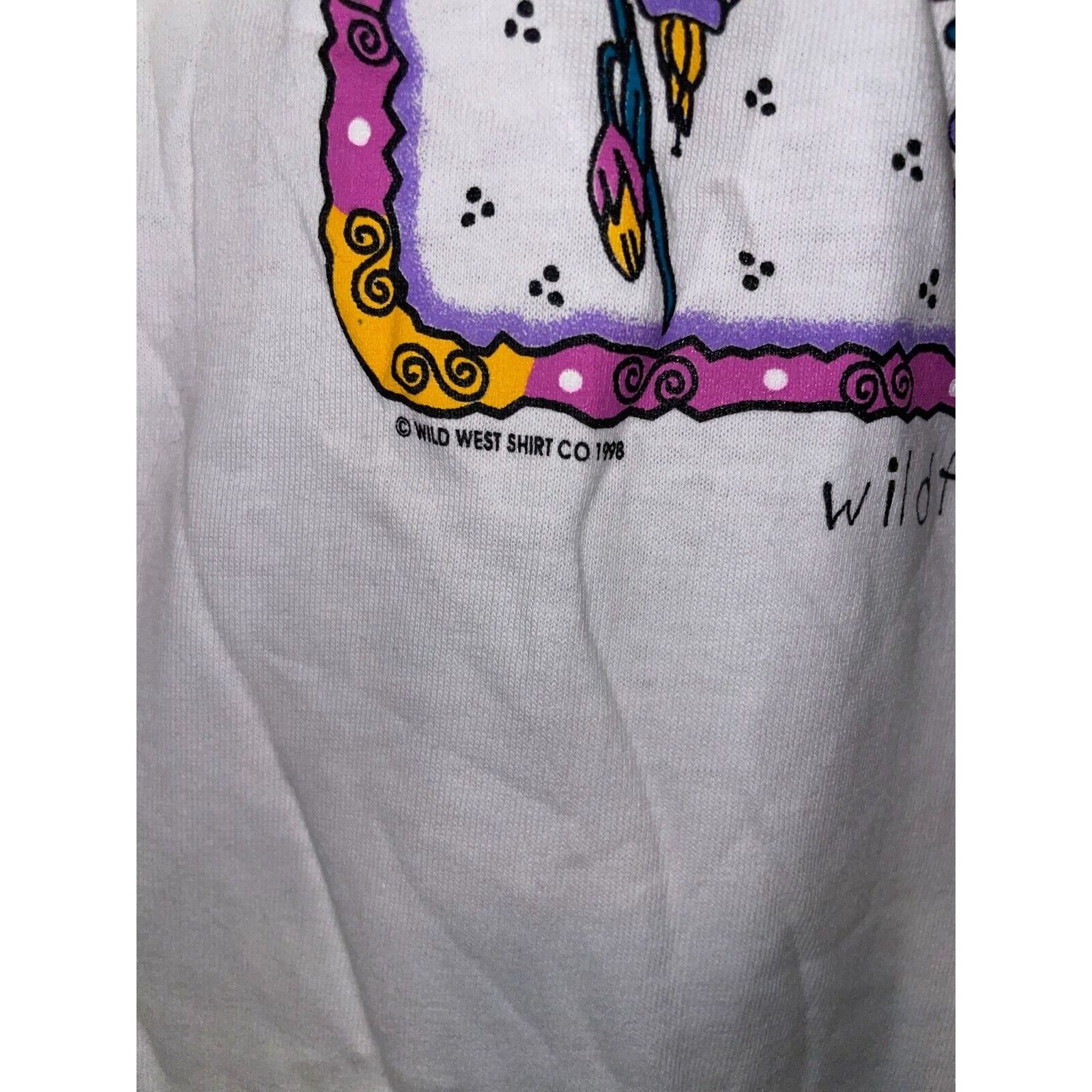 Vintage Vintage Womens Montana Flower Shirt Tee 90s Stained M Size M / US 6-8 / IT 42-44 - 5 Thumbnail