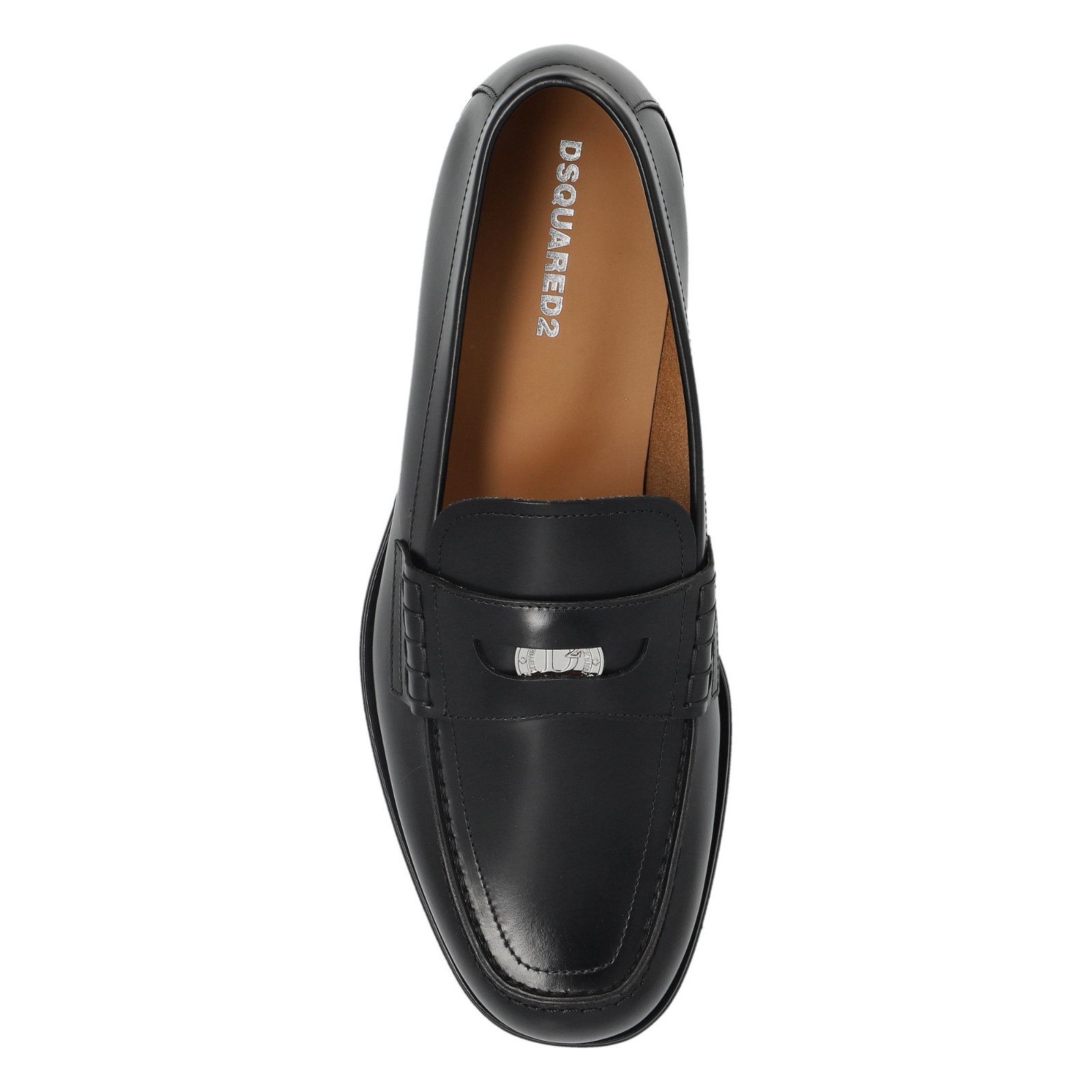 Dsquared2 DSQUARED2 Black Leather Loafers New & Authentic (Men's size: Size US 12 / EU 45 - 4 Thumbnail