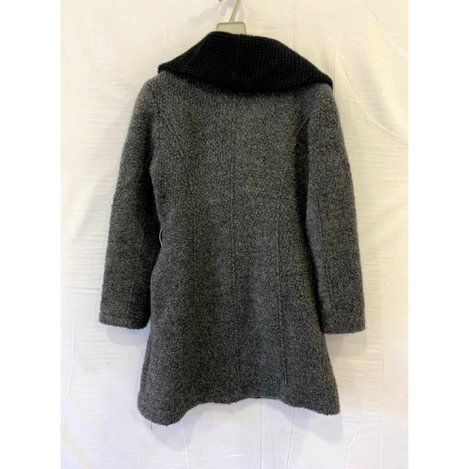 Max Mara VINTAGE Max Mara Coat Women XL Gray Oversized Collar Front Button Wool Coat Desginer#155 Size XL / US 12-14 / IT 48-50 - 3 Thumbnail
