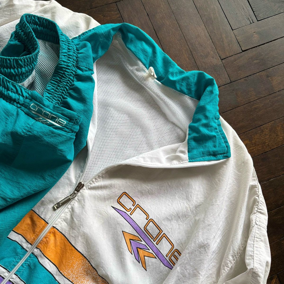 Vintage Crane Mens Vintage Tracksuit Windbreaker Set Jacket Pants Size US L / EU 52-54 / 3 - 7 Thumbnail