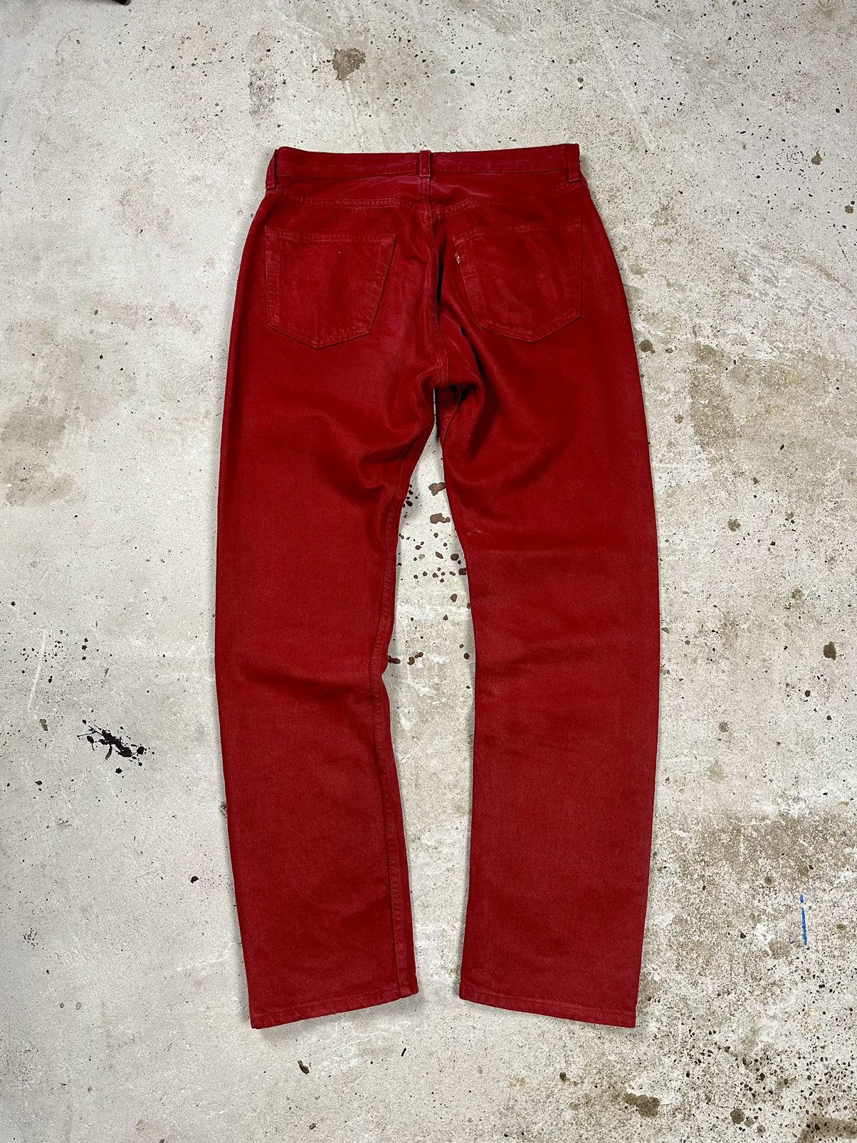 Levi's × Vintage Vintage 1996 Levi’s 501 Red Denim Pants Jeans Size US 30 / EU 46 - 1 Thumbnail
