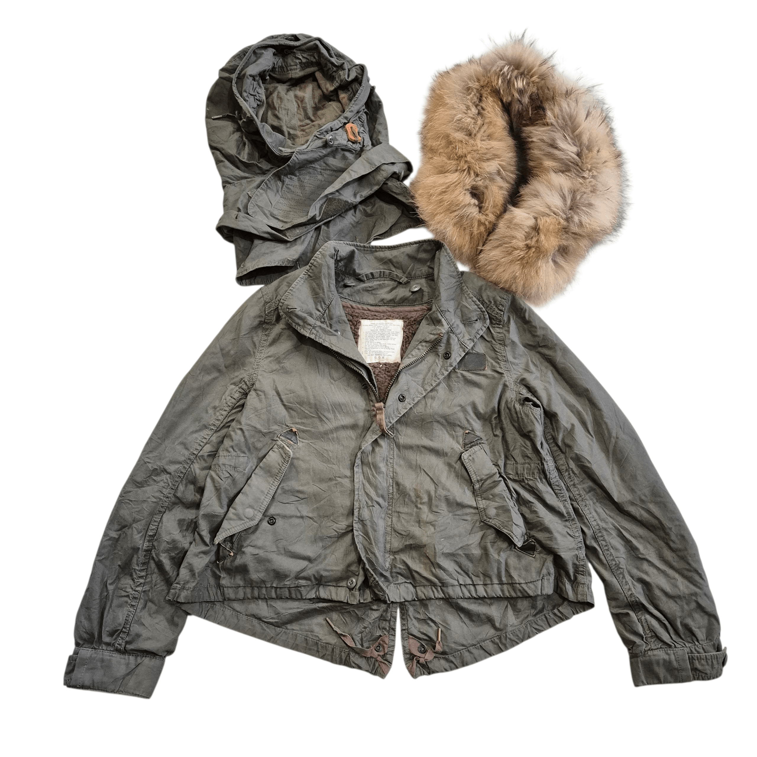 Goa military fur hoodie jacket
