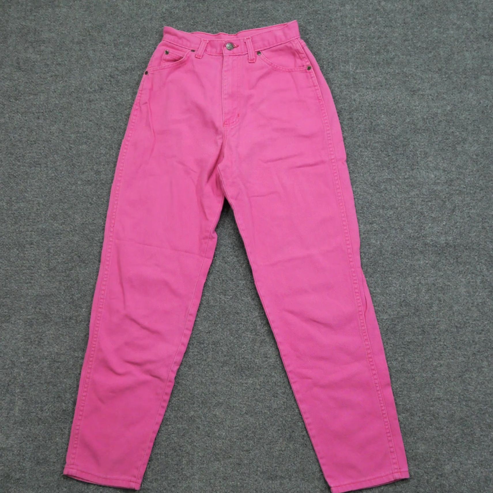 Lee VINTAGE Lee Jeans Womens 0 Pink 25x29 High Rise Tapered Baggy 80s denim Cotton Relaxed 29 Inseam Baggy Jeans Womens 80s Lee Size 42" / US 20 - 2 Thumbnail