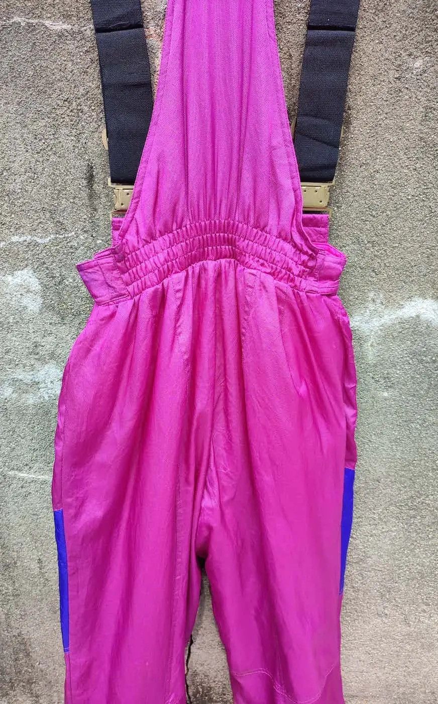 Vintage Volpha Vintage 90s Neon Purple Ski Overalls Retro Snow Pants Size US 31 - 9 Thumbnail