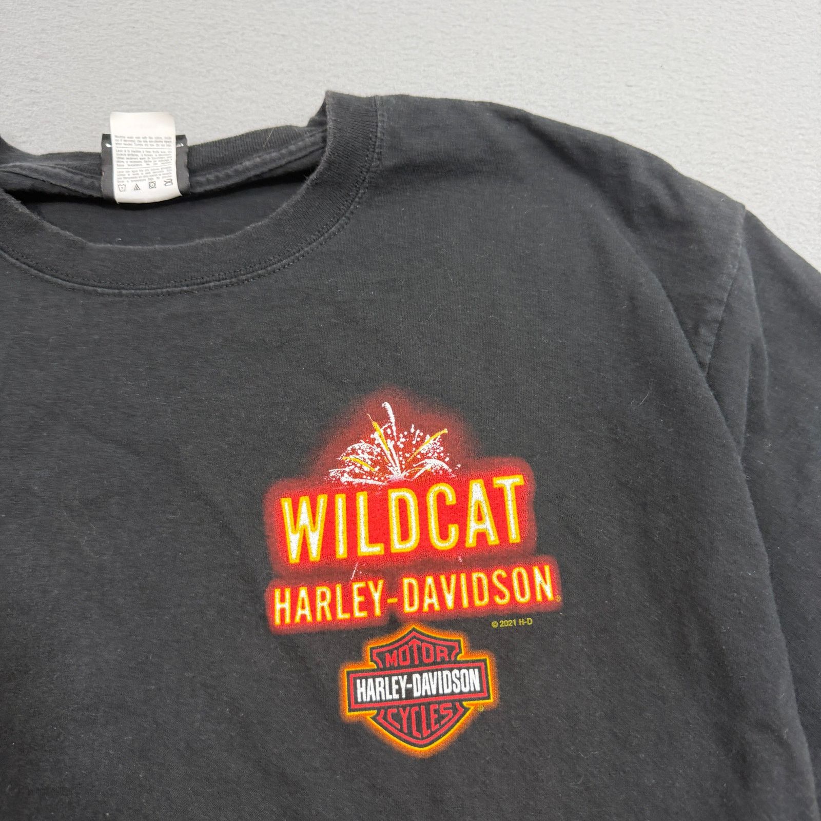 Harley Davidson Harley Davidson Wildcat Shirt Men's Extra Large Black Biker Size US XL / EU 56 / 4 - 4 Thumbnail