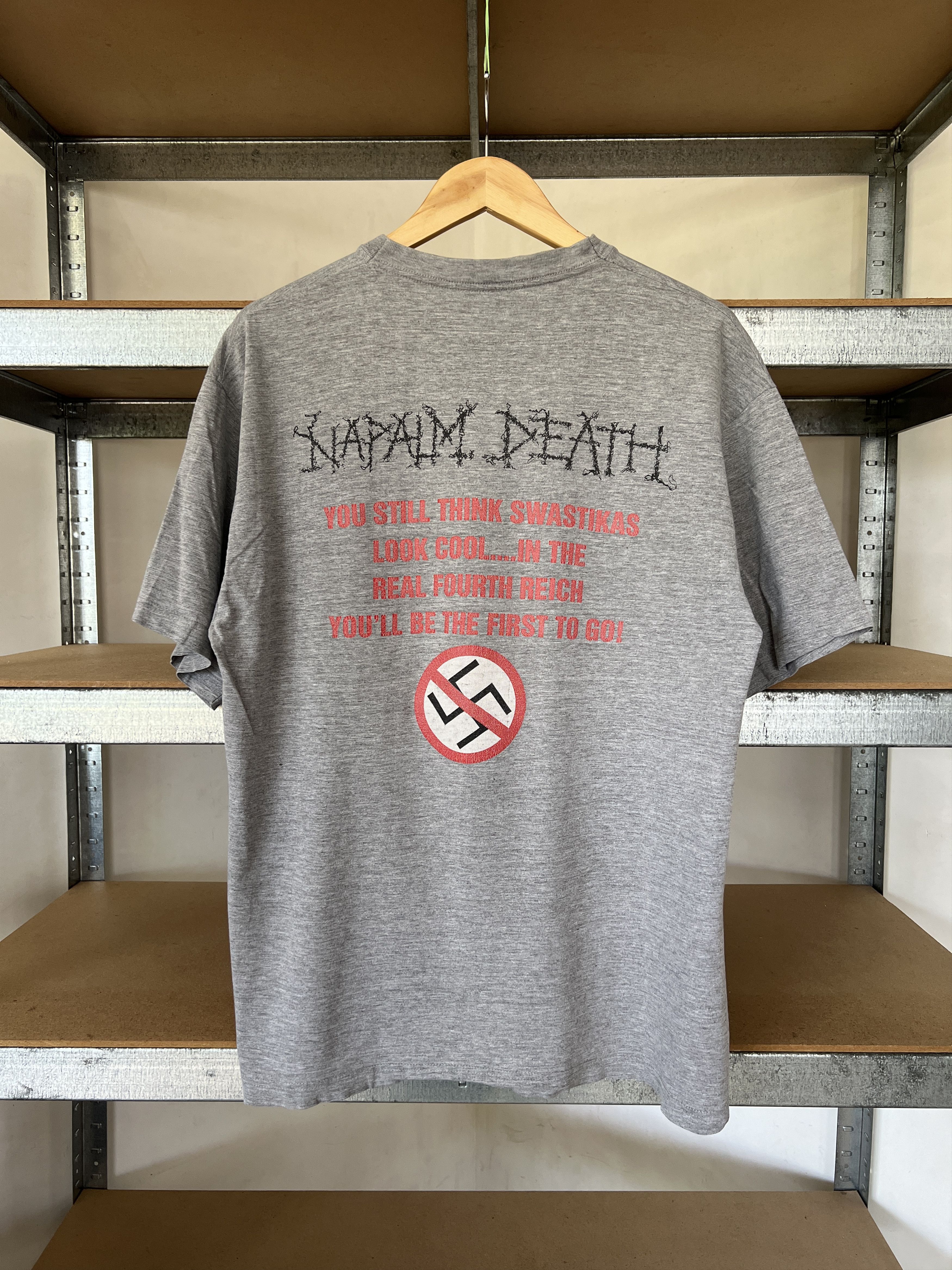 Band Tees Napalm Death Vintage 1993 Rock Band Tee Size US XL / EU 56 / 4 - 2 Thumbnail