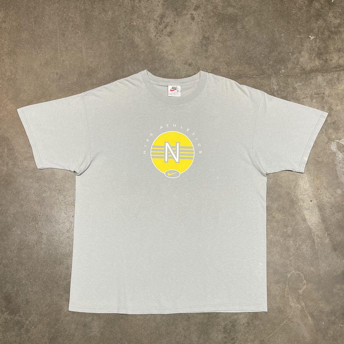 Nike Vintage 90s Nike Athletics T Shirt Made In USA Size US XL / EU 56 / 4 - 9 Thumbnail